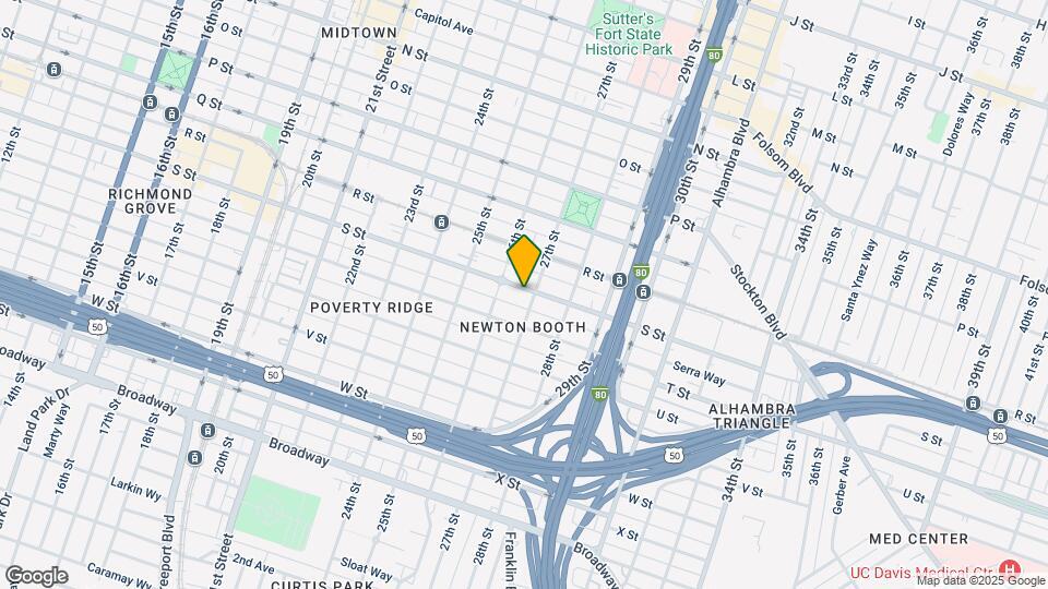 2626-2628 S St Map and Location Details