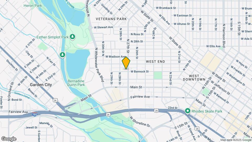 2714 W Bannock St Map and Location Details