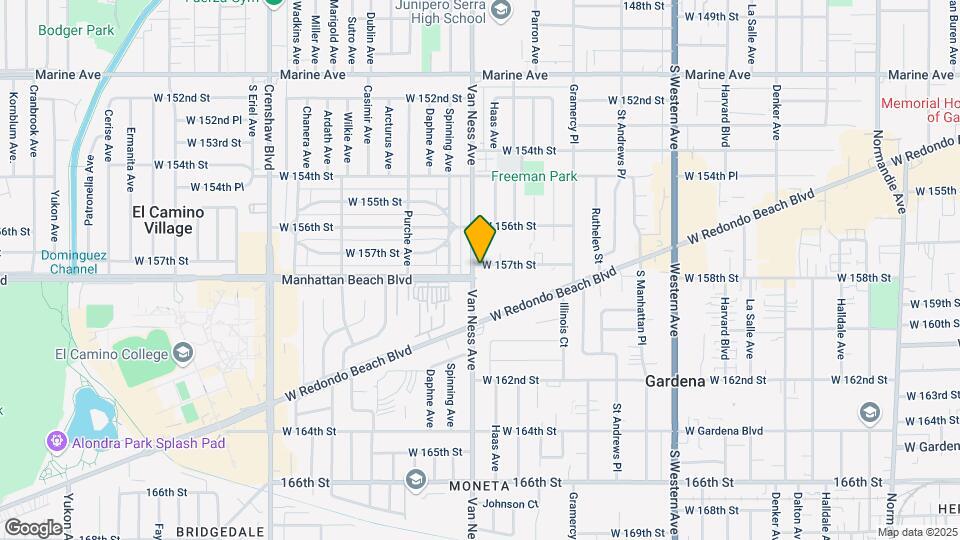 15704 Van Ness Ave Map and Location Details