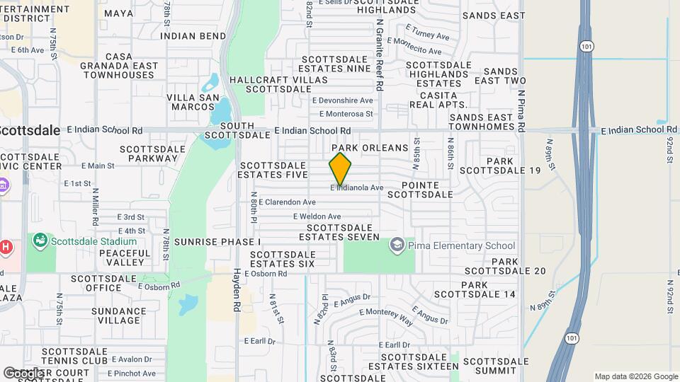 8301 E Indianola Ave Map and Location Details