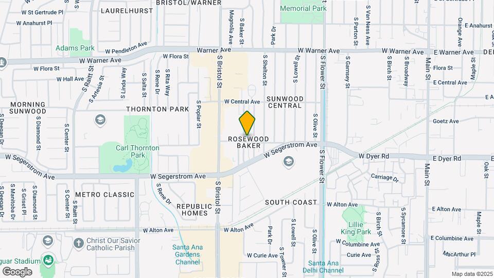 2629 S Baker St Map and Location Details