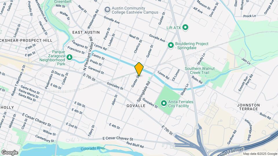 815 Gunter St, Unit B Map and Location Details