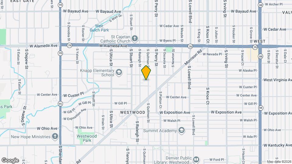 535 S Quitman St Map and Location Details
