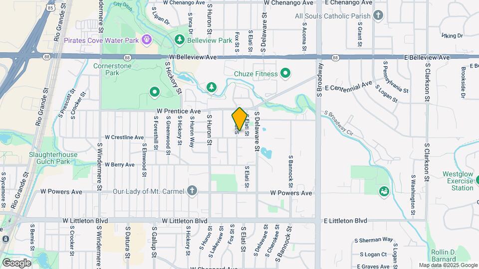 593 W Crestline Ave Mapa y Detalles de la Ubicación