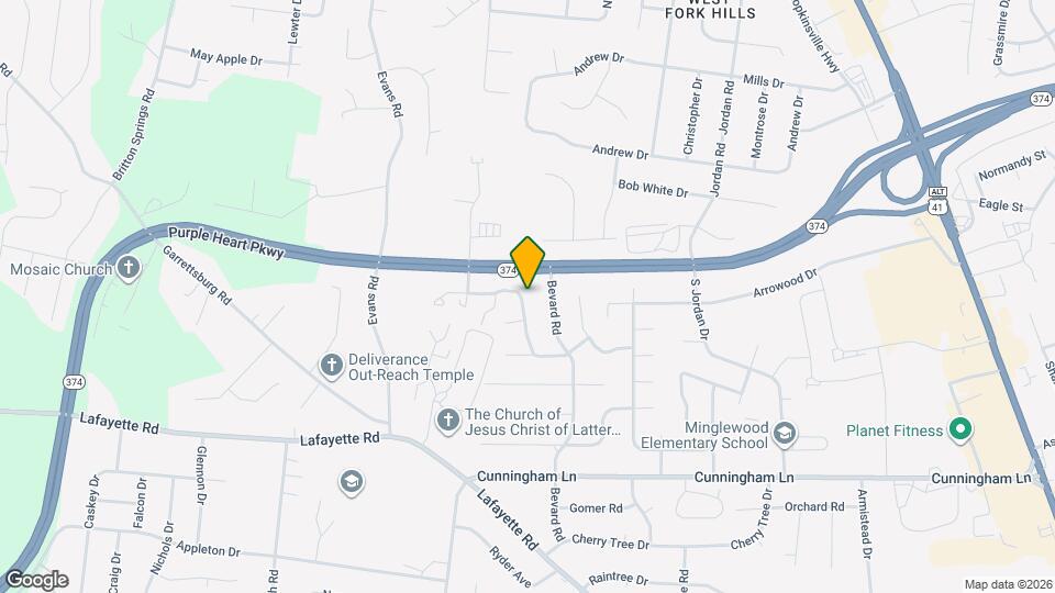 1713 Thistlewood Dr Map and Location Details