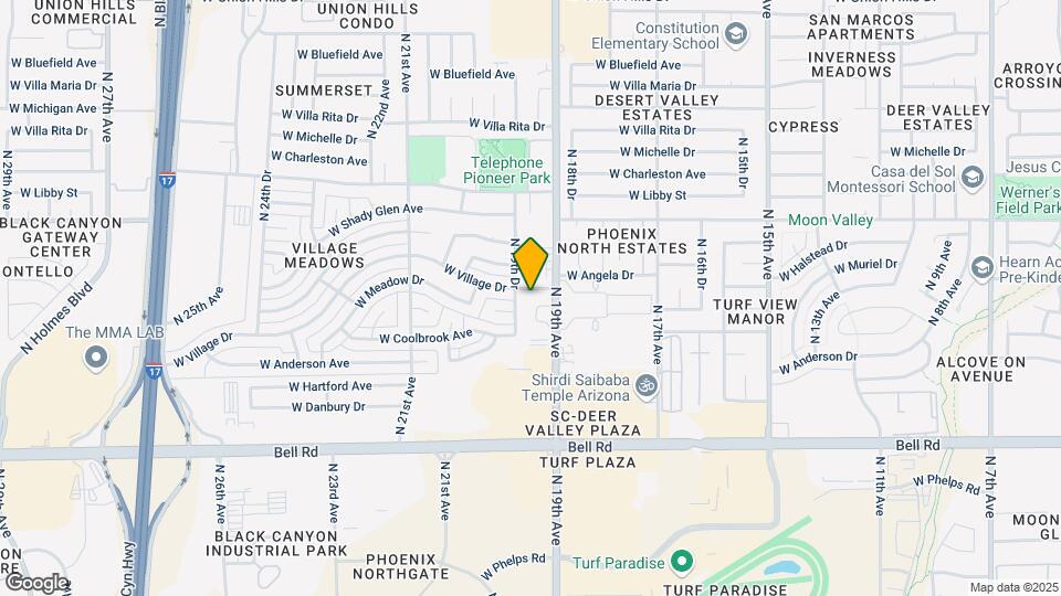 1925 W Village Dr Map and Location Details