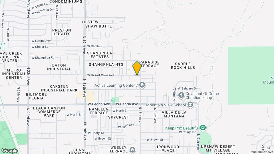 1515 W Desert Cove Ave, Unit Desert Cove Map and Location Details