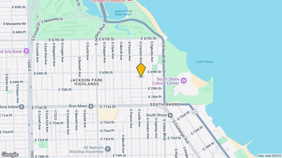 6942 S Crandon Ave, Unit 0B-6942 Map and Location Details
