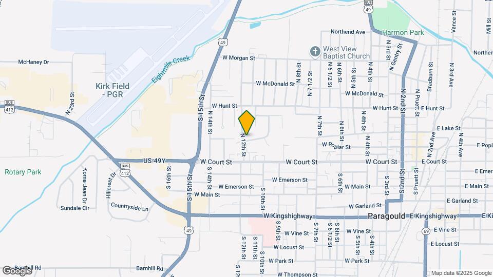 1105 Meriwether Dr Map and Location Details