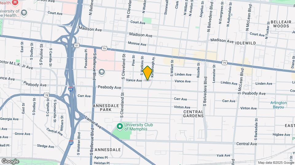1443 Vance Ave Map and Location Details