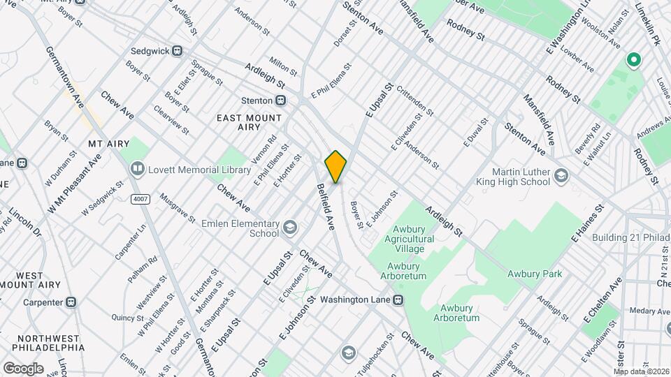 500 E Upsal St, Unit A Map and Location Details