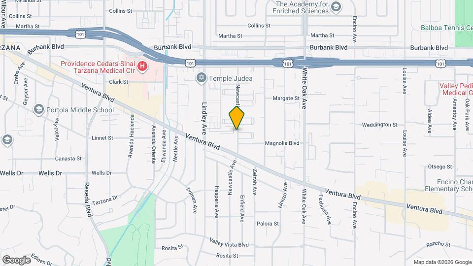 5271 Newcastle Ave Map and Location Details