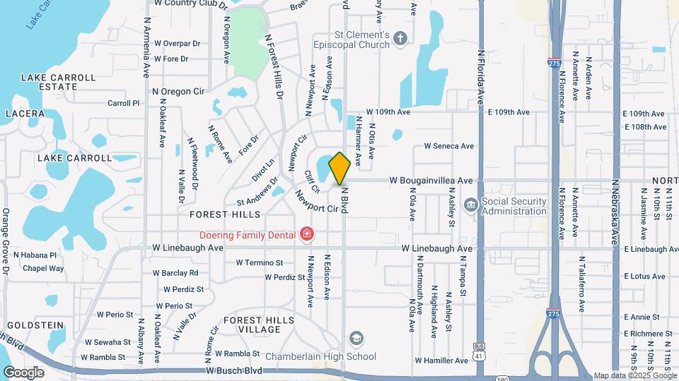 10214 N Boulevard Map and Location Details