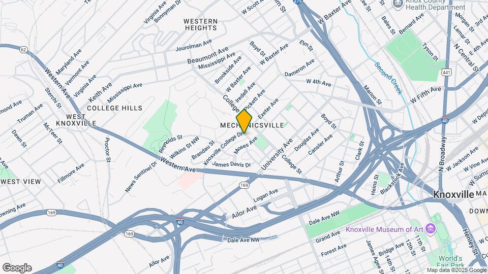 900 Knoxville College Dr Map and Location Details