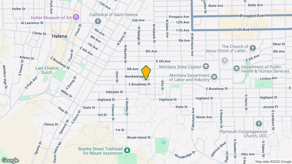 820 E Broadway St Map and Location Details
