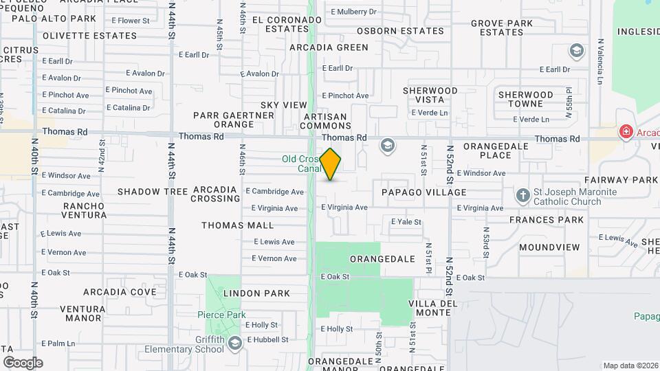 4819 E Cambridge Ave Map and Location Details