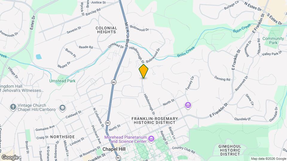 514 Hillsborough St Map and Location Details