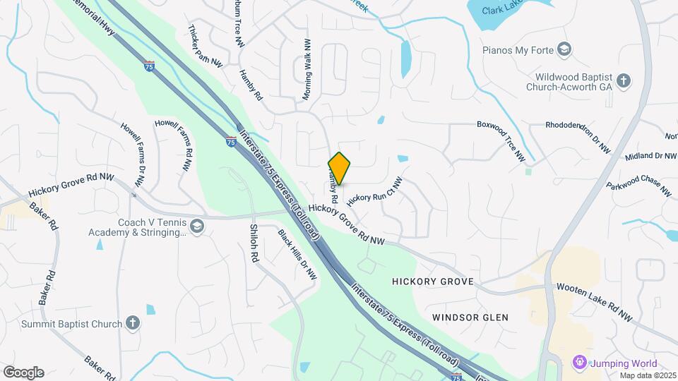 1825 Hickory Creek Ct NW Map and Location Details