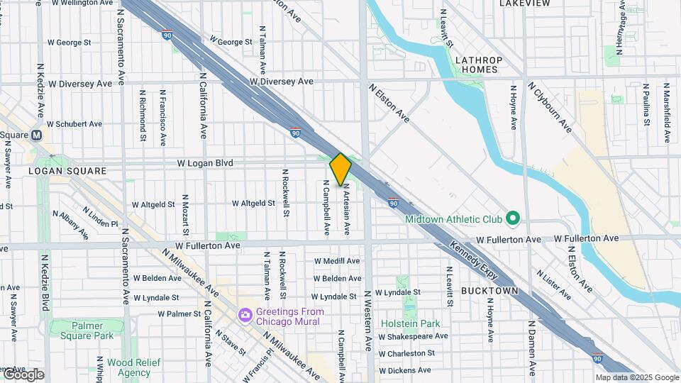 2512 N Artesian Ave Map and Location Details