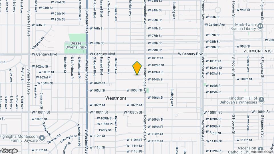 1431 W 104th St Map and Location Details