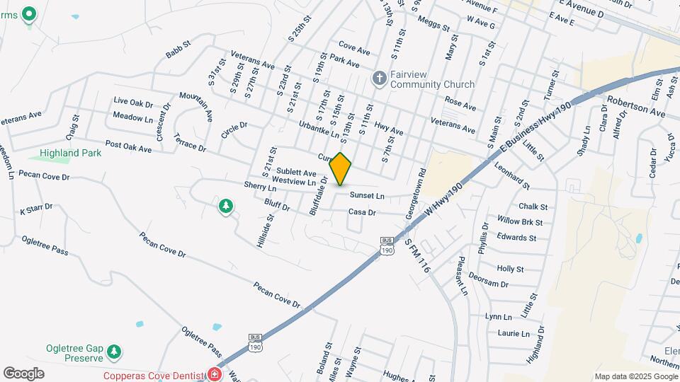 610 Sunset Ln Map and Location Details