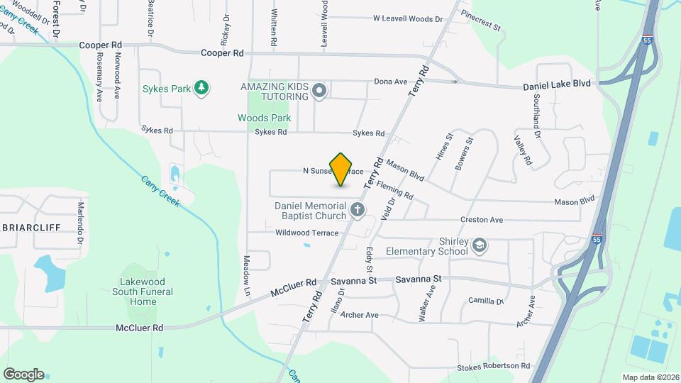 124 S Sunset Terrace Map and Location Details