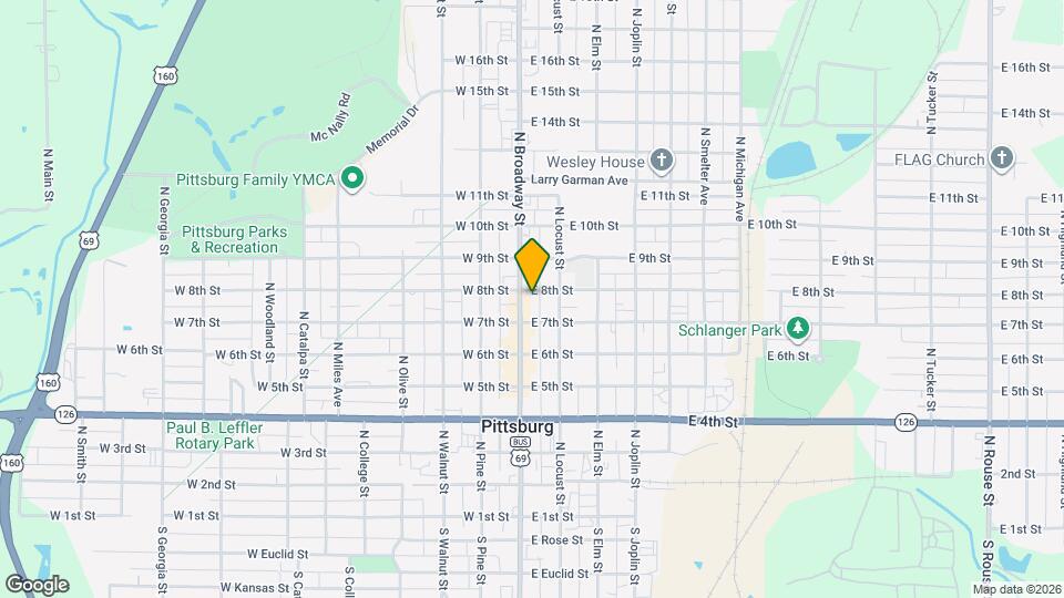 720 N Broadway St Map and Location Details