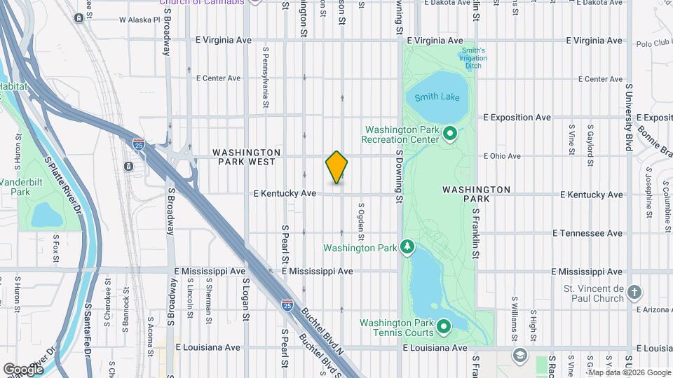 881 S Emerson St Map and Location Details