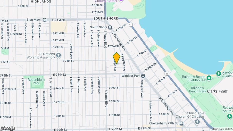 2446 E 74th Pl Map and Location Details