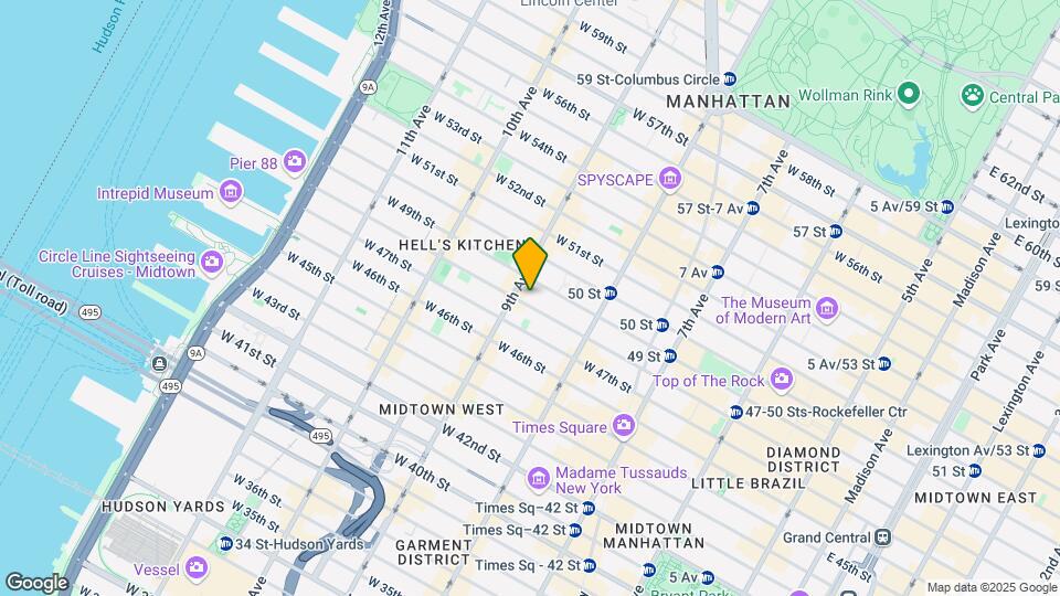 367 W 48th St Map and Location Details