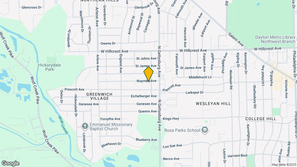 4406 Waymire Ave Map and Location Details