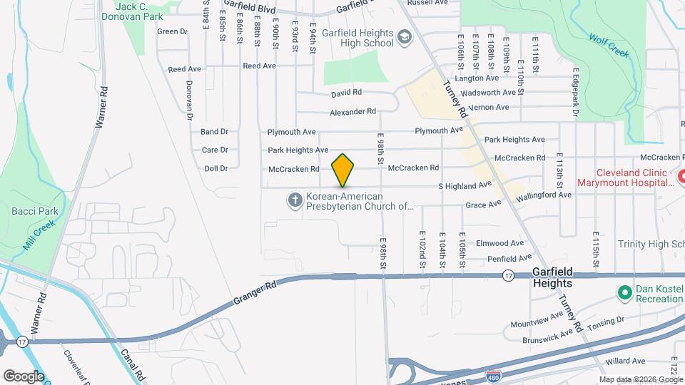 9520 S Highland Ave Map and Location Details