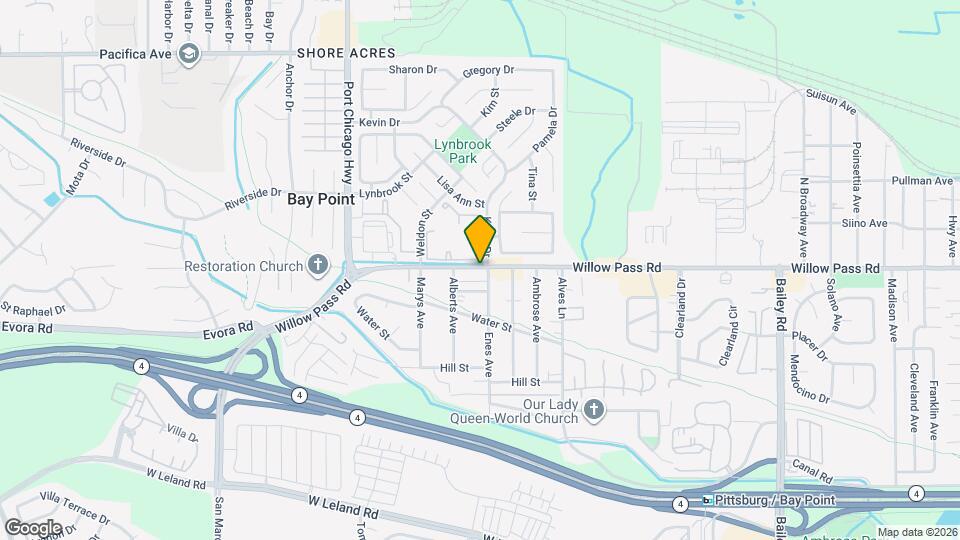 3405 Willow Pass Rd Map and Location Details