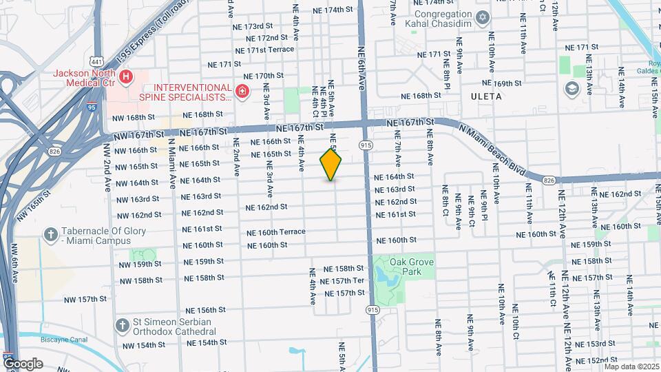 491 NE 163rd St Map and Location Details