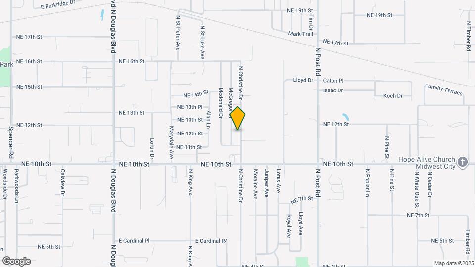 1217 N Christine Dr Map and Location Details