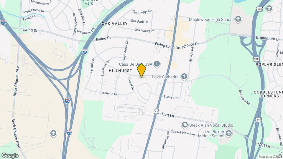 2923 Hillhurst Dr Map and Location Details