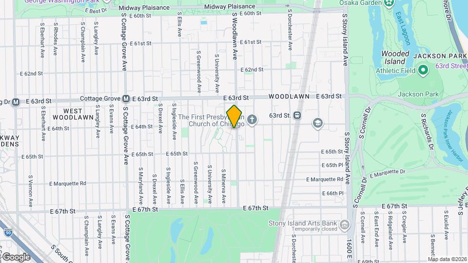 6412 S Woodlawn Ave, Unit 1NE Mapa y Detalles de la Ubicación