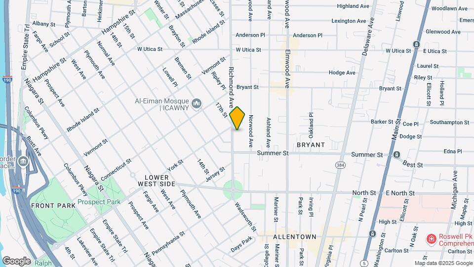 127 Richmond Ave, Unit 3BR Upper Map and Location Details