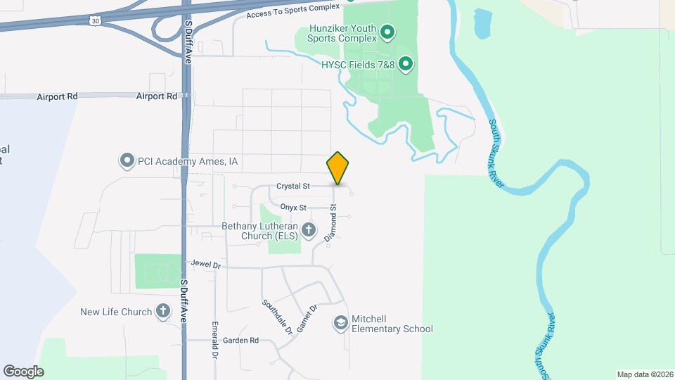 800 Crystal St, Unit 1 Map and Location Details