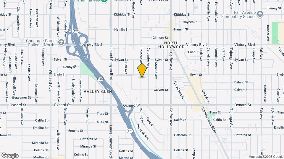 11854 Erwin St Map and Location Details