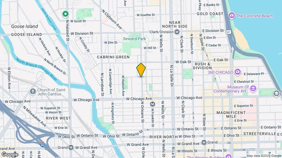 870 N Orleans St Map and Location Details