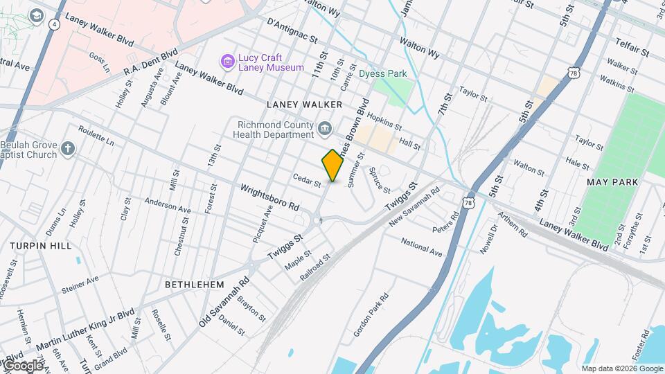 1316 James Brown Blvd Map and Location Details