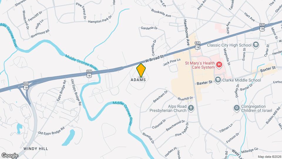 202 Briarcliff Rd Map and Location Details