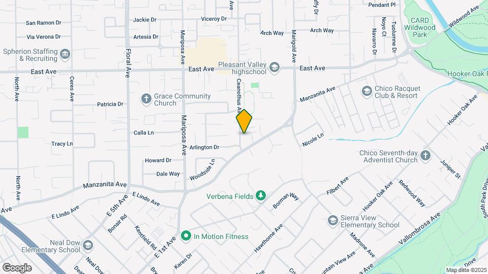 2230 Ceanothus Ave Map and Location Details