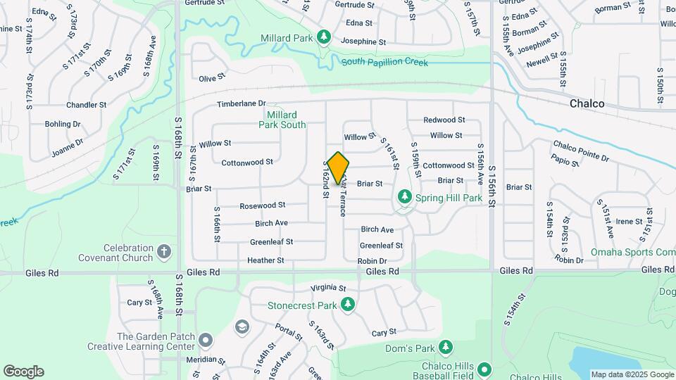 7920 S 161st Terrace Map and Location Details