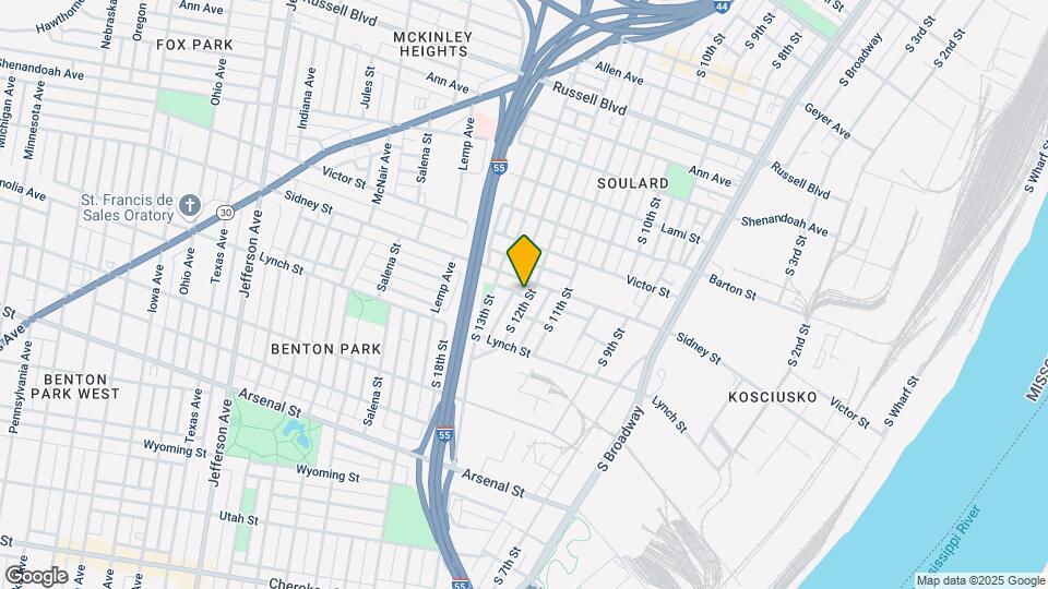 2613-2615 S 12th St Mapa y Detalles de la Ubicación