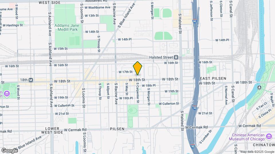 1040 W 18th St, Unit 3F Map and Location Details