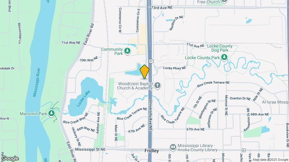 6890 University Ave NE Map and Location Details