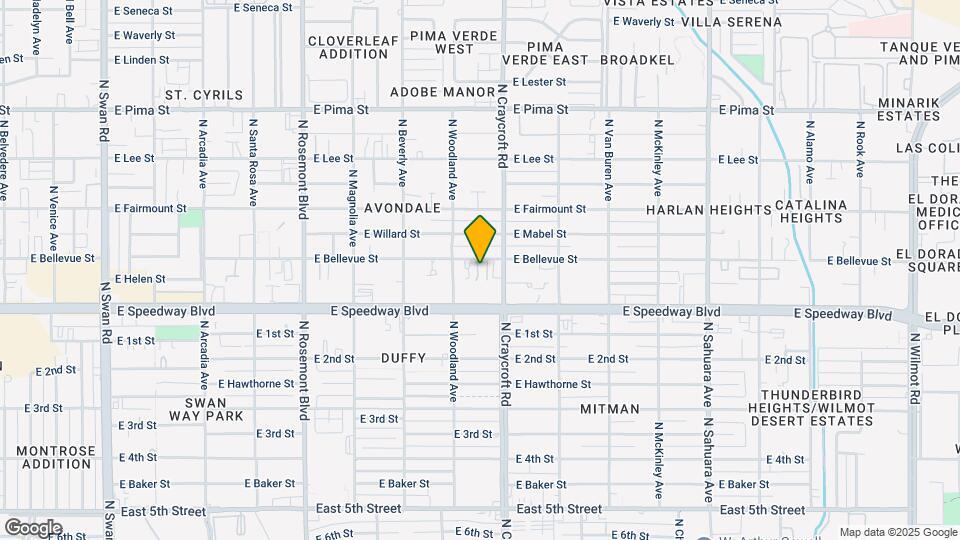 5422 E Bellevue St Map and Location Details