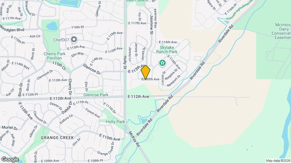 6004 E 113th Ave Mapa y Detalles de la Ubicación